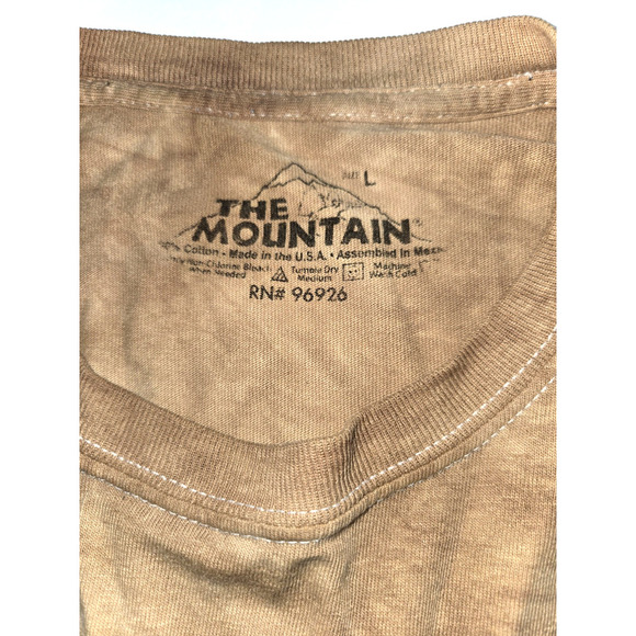 The Mountain Native American Bald Eagle Brown Tan Tie Dye T-shirt Size L 2009 - Picture 8 of 13